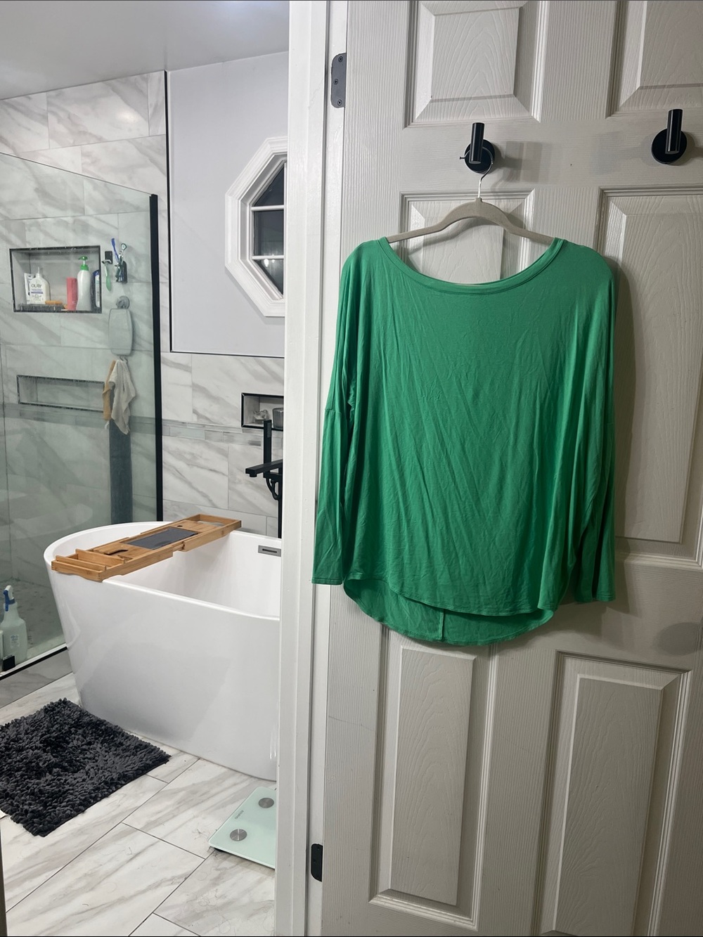 Express London Green Oversized Dolman Long Sleeve Hi Low Top S